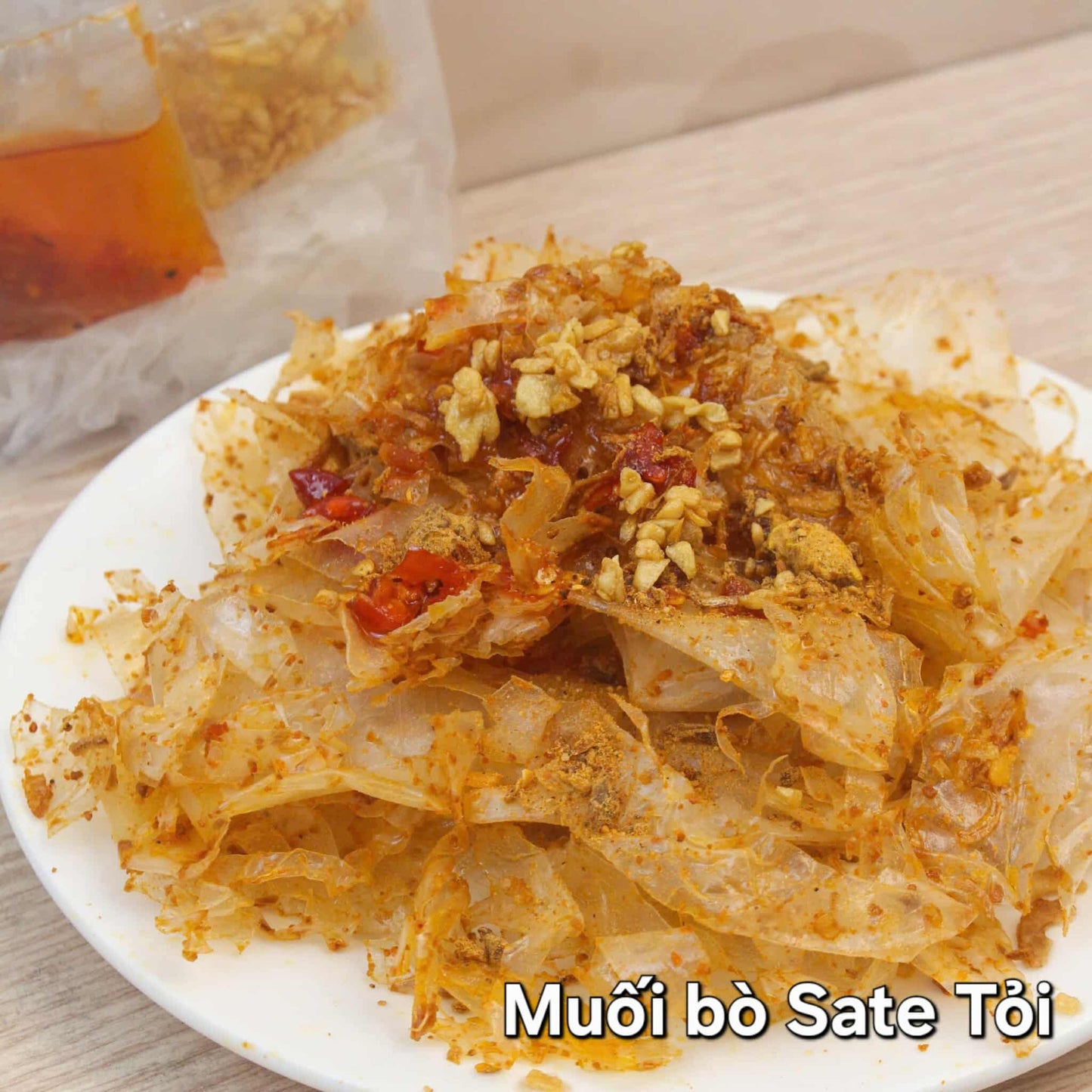 BÁNH TRÁNG MUỐI BÒ SATE TỎI