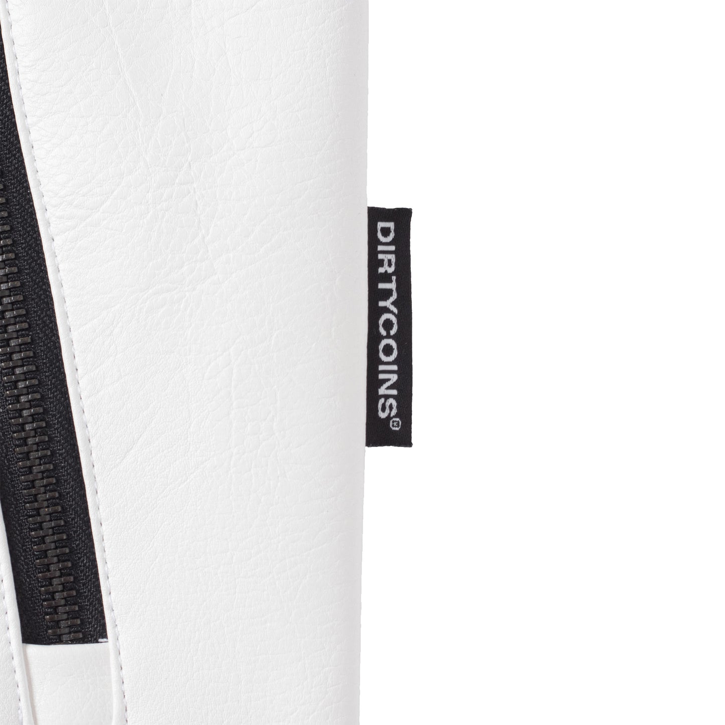 DC x BR Leather Biker Jacket - White - Chubbiechubbie