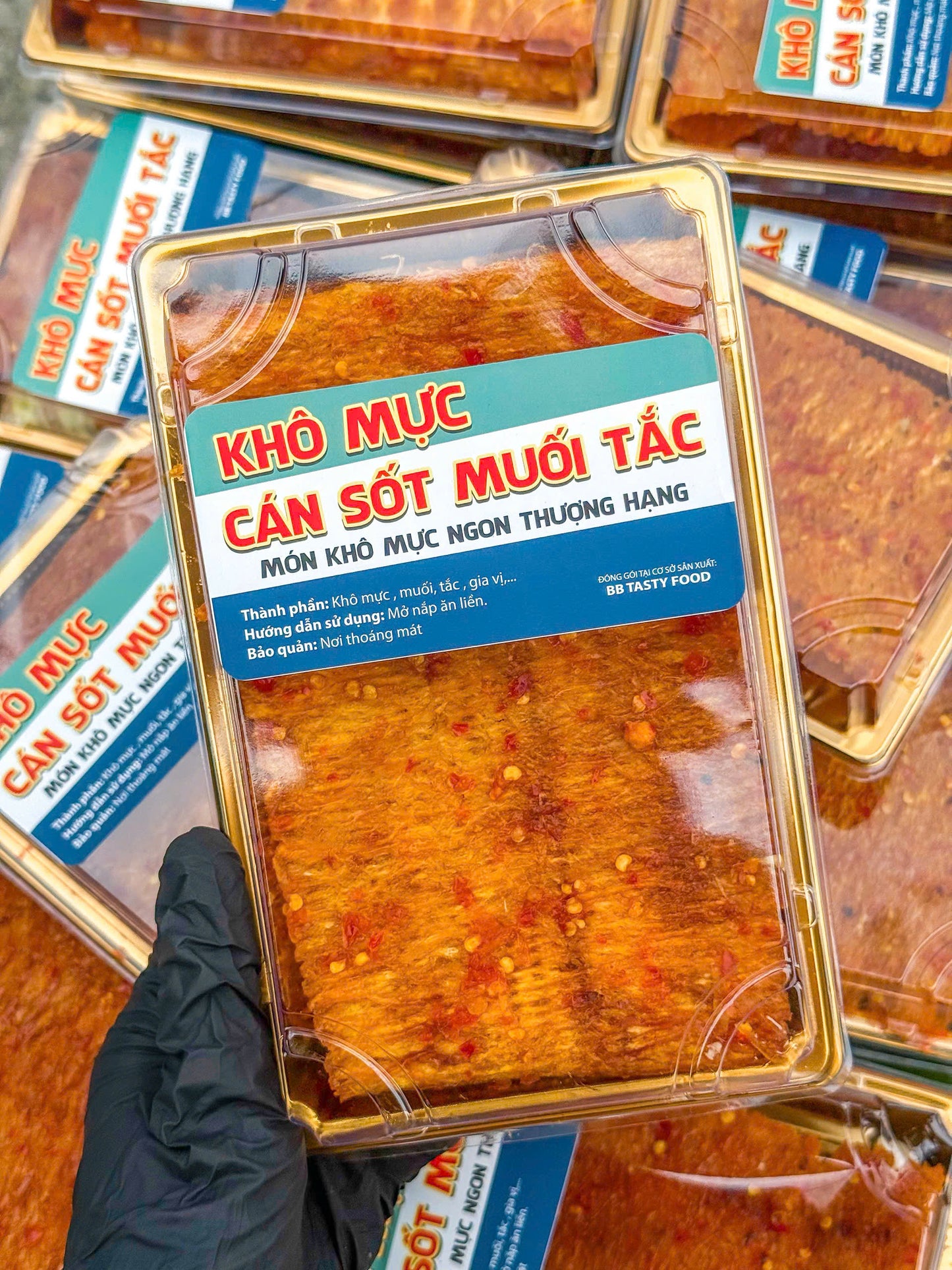 Khay Mực Cán Sốt Muối Tắc