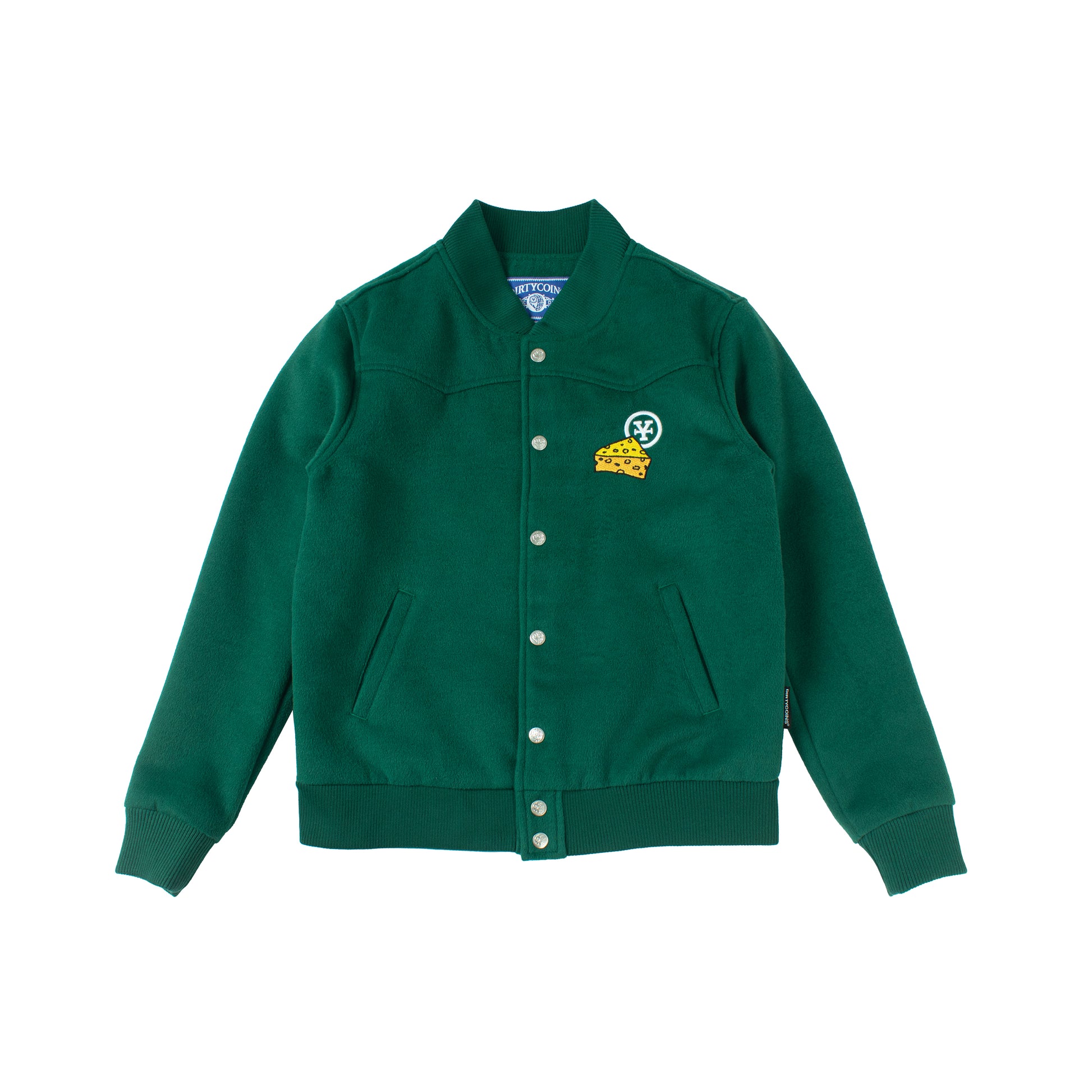 DC x BR Felt Varsity Jacket - Green - Chubbiechubbie