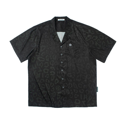 DC x BR Leopard All Print Shirt - Black - Chubbiechubbie