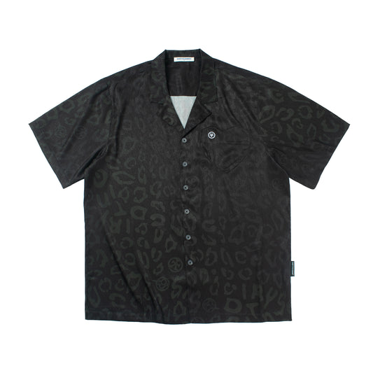 DC x BR Leopard All Print Shirt - Black - Chubbiechubbie