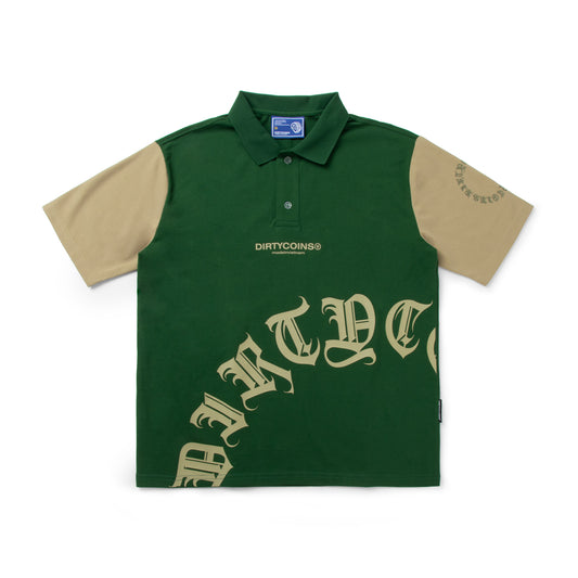 Gothic Logo Polo - Green/Brown - Chubbiechubbie