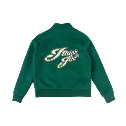 DC x BR Felt Varsity Jacket - Green - Chubbiechubbie