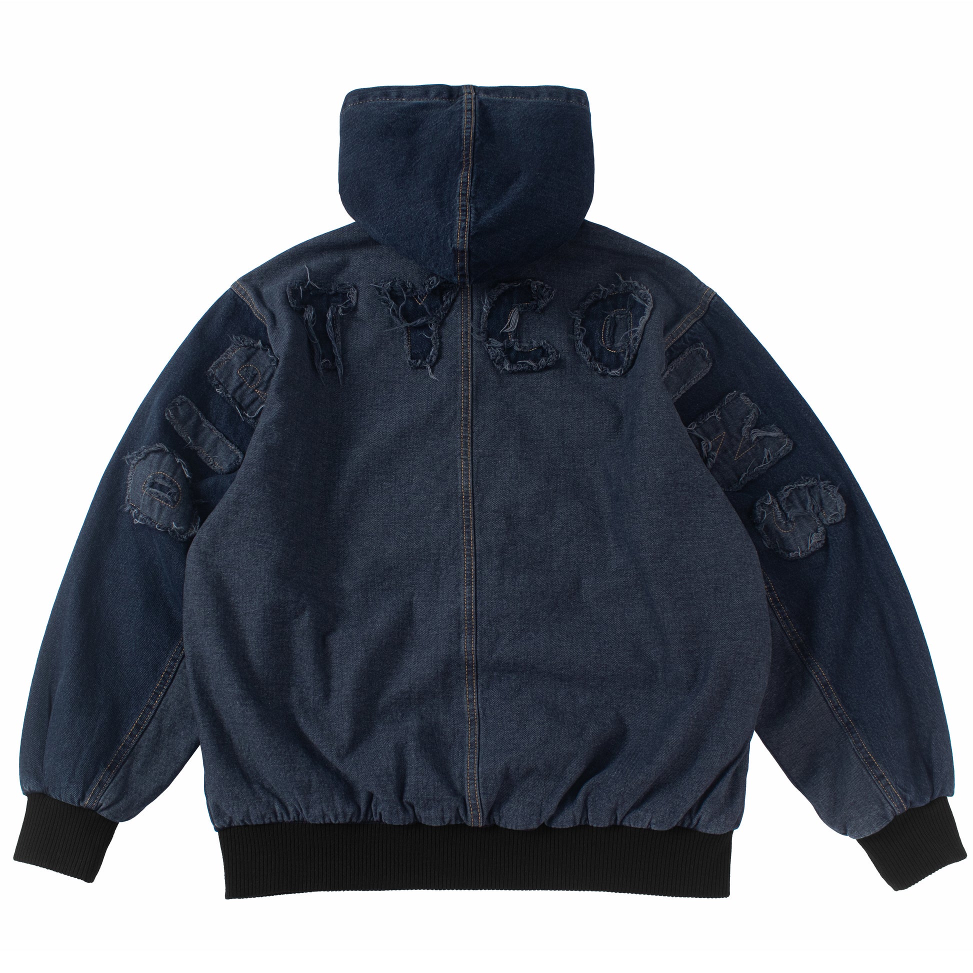 DC x BR Two Tone Denim Hoodie - Blue - Chubbiechubbie