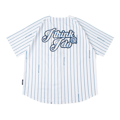 DC x BR Striped Jersey Shirt - White - Chubbiechubbie