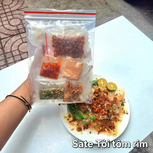 BÁNH TRÁNG SATE TỎI TỔM RIM