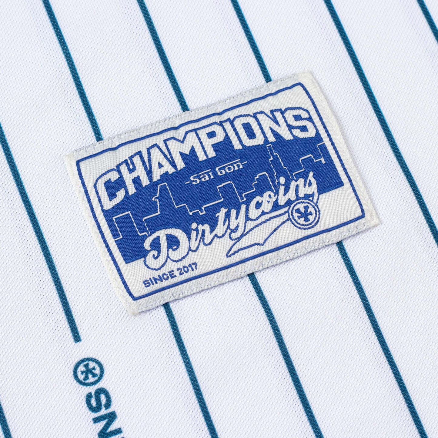 DC x BR Striped Jersey Shirt - White - Chubbiechubbie