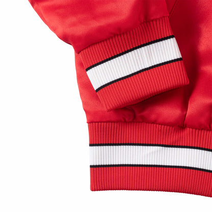 DC x BR Nylon Varsity Jacket - Red - Chubbiechubbie