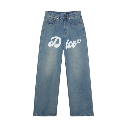 Dico Comfy Wide Leg Women Jeans - Moss Blue - Chubbiechubbie