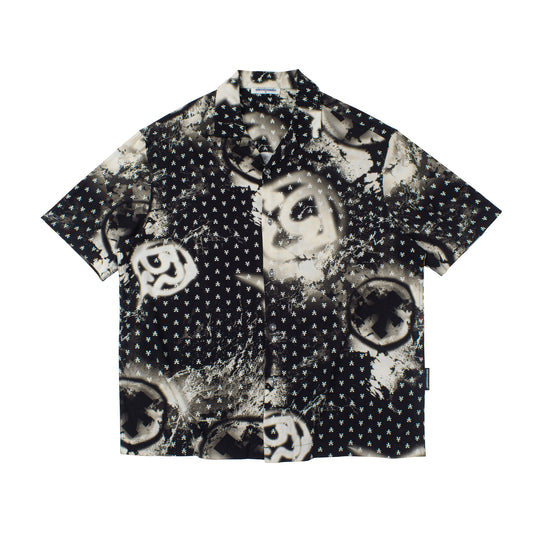 DC x BR Watercolor All Print Shirt - Black - Chubbiechubbie