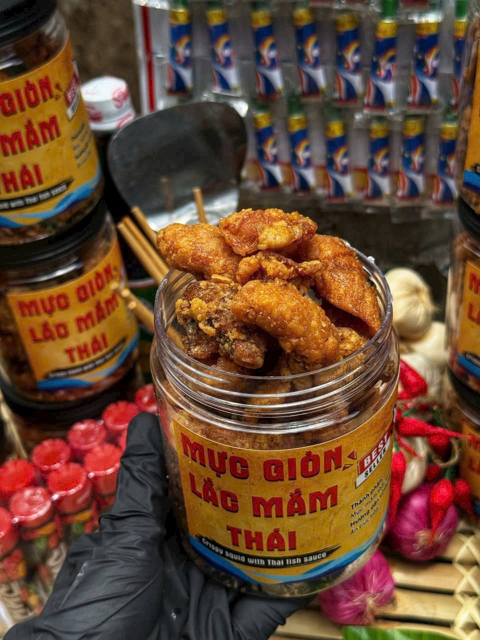 MỰC GIÒN LẮC MẮM THÁI