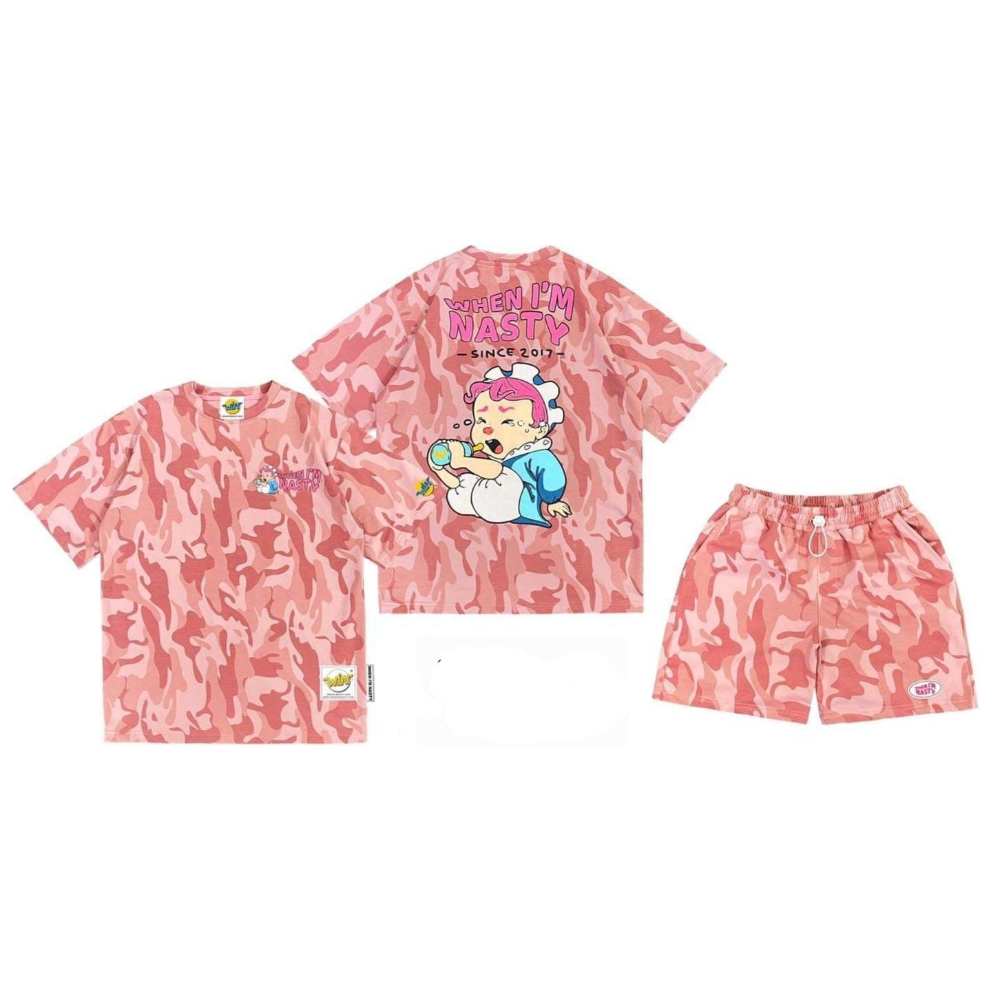 Dark Salmon SET BABY CRY CAMO PINK